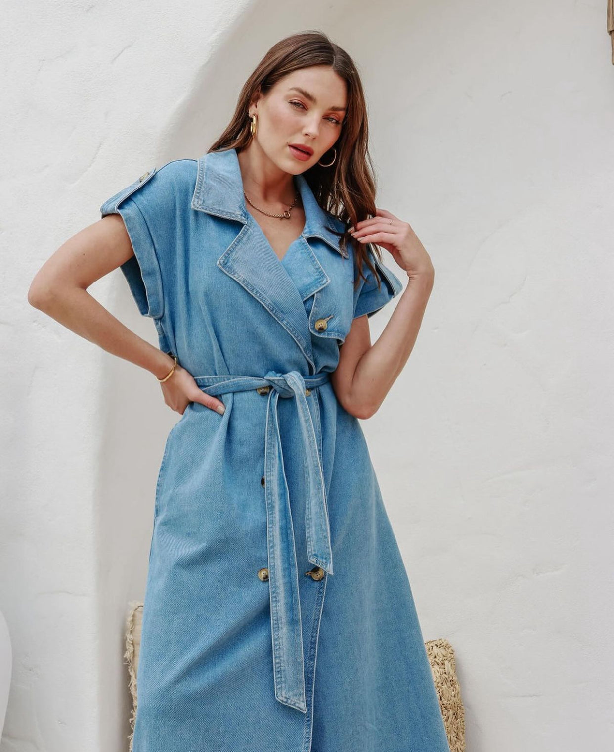 Bella Denim Trench Coat