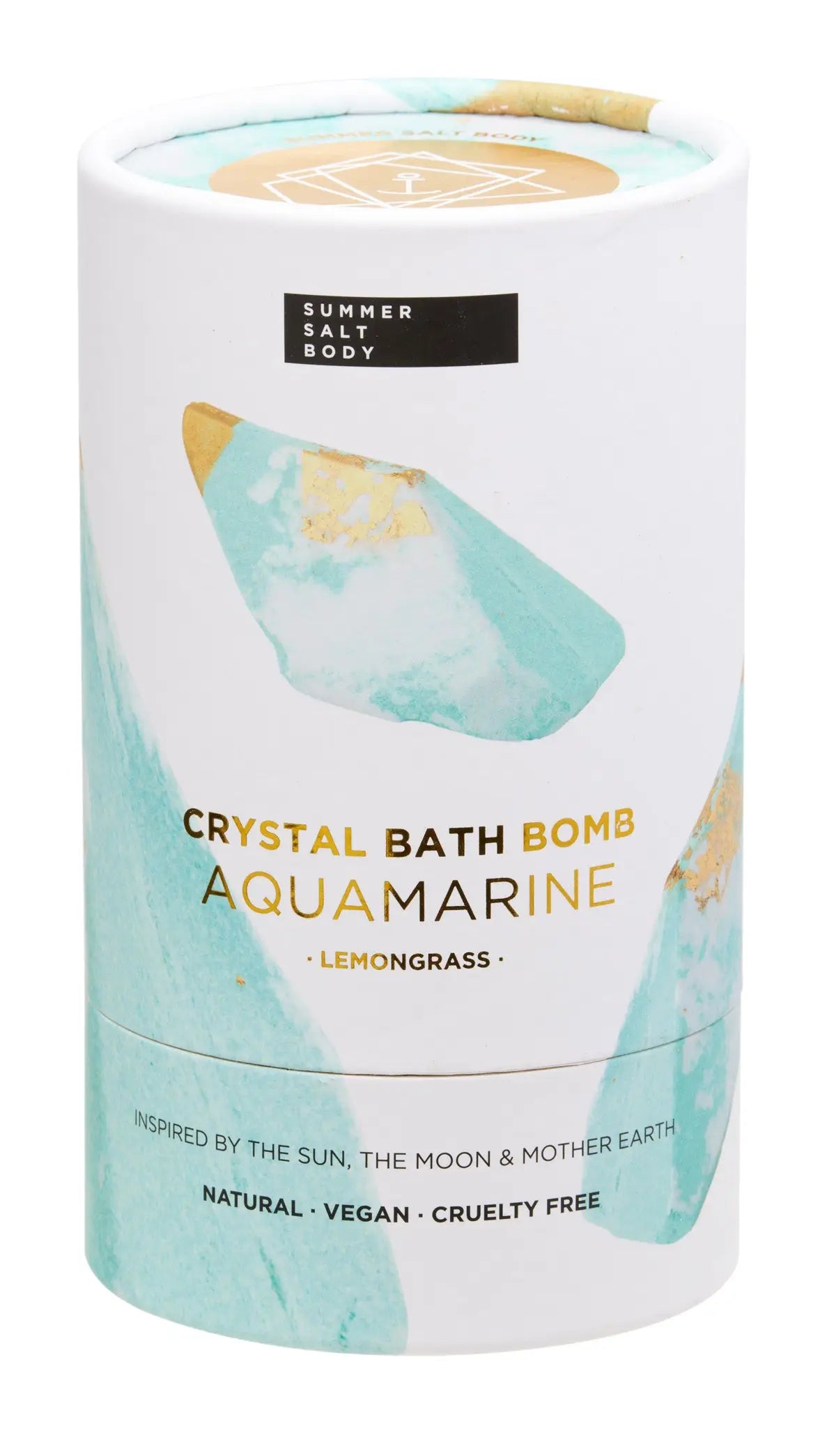 Crystal Bath Bomb - Aquamarine - Lemongrass